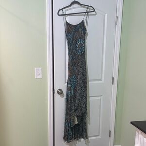 Cache Beaded Backless Dress